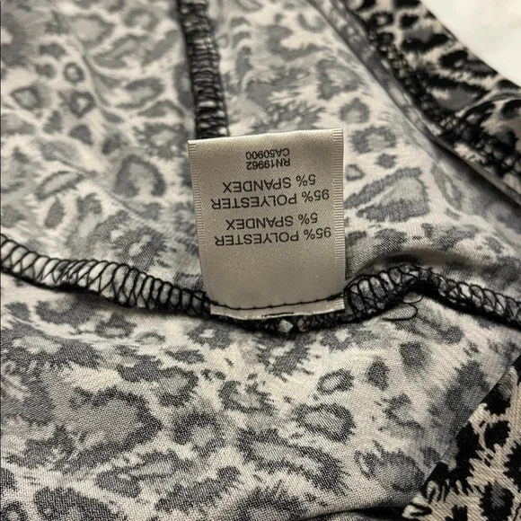 VAN HEUSEN Layered Ruffle Cheetah Print Tank Top XL - Picture 6 of 8